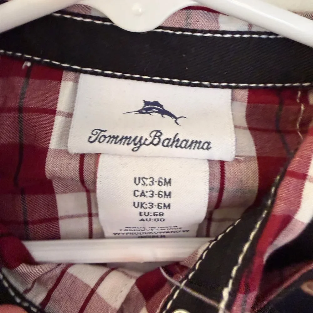 NWT Tommy Bahama Baby Boy Two Piece Overall Set - Size 3-6 Months